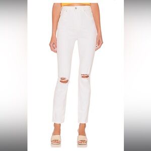 Rollas Dusters White High Rise Jeans NWT